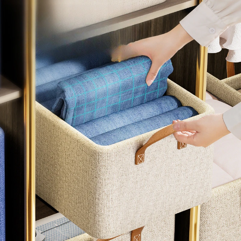 

Home Storage Organization Fabric Wardrobe Cationic Pants Dormitory Miscellaneous Items Large Capacity Steel Frame Support