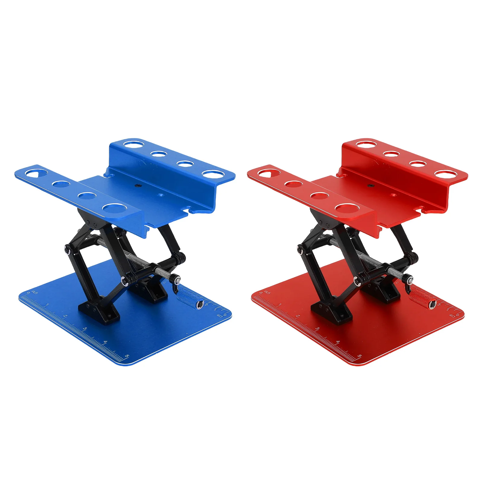 Supporto per riparazione auto RC Tappetino antiscivolo Supporto per auto RC manuale stabile Scala in lega da 2,36 pollici a 5,51 pollici per auto RC 1/12