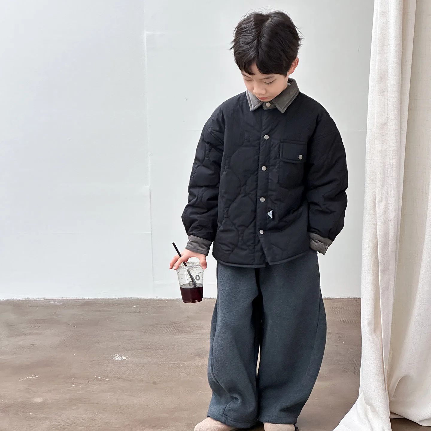 

Boys' Thickened Cotton Padded Jacket Autumn Winter 2025 New Style Warm Stylish Cotton Coat