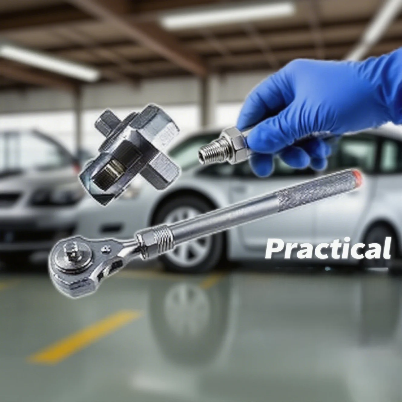 

2-IN-1 Dual Head Extendable Ratchet Wrench and 4-IN-1 Tire Impact Socket and 3 Inch Extension Bar