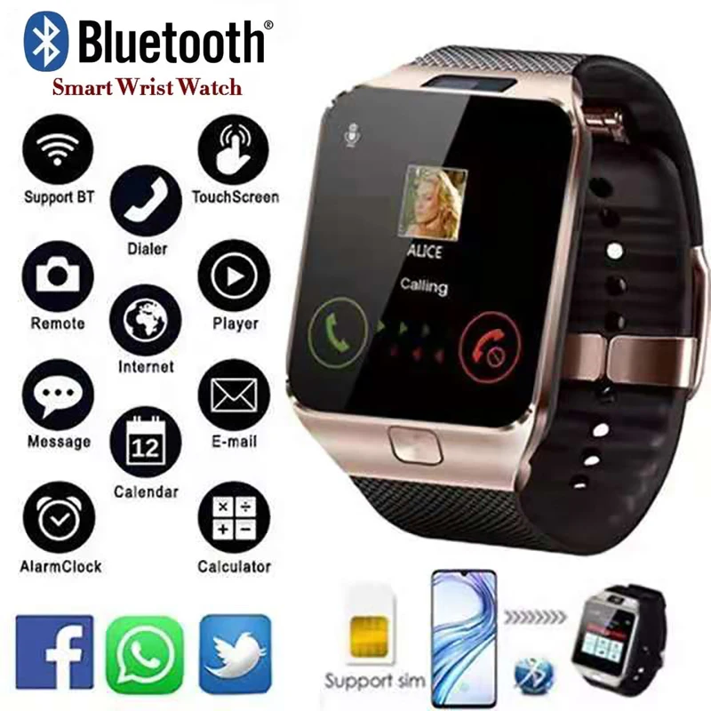 

DZ09 Smart Watch Relogio Android Smartwatch Phone Reloj Smart Watches Subwoofer Camera Women dz 09 Men Wristwatch SIM Card Call