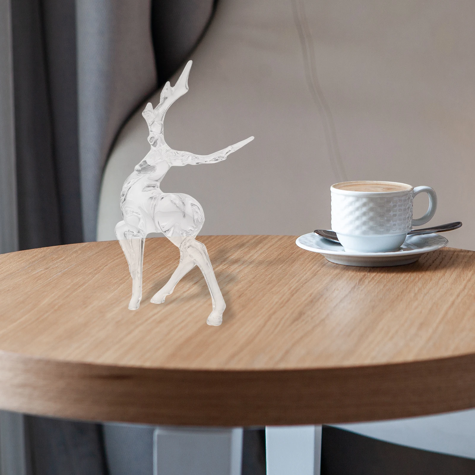 

2Pcs Christmas Elk Statue Decorations Plastic Deer Home Decorations Tea Table Festival Present Christmas Decor