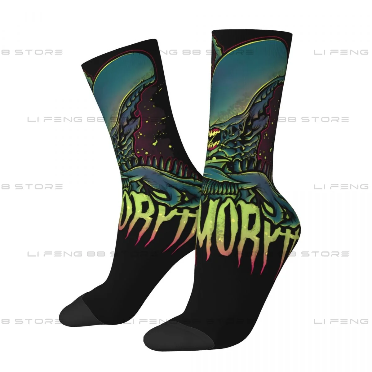 Beware The Xenomorph Men Women Socks Windproof Novelty Spring Summer Autumn Winter Stockings Gift