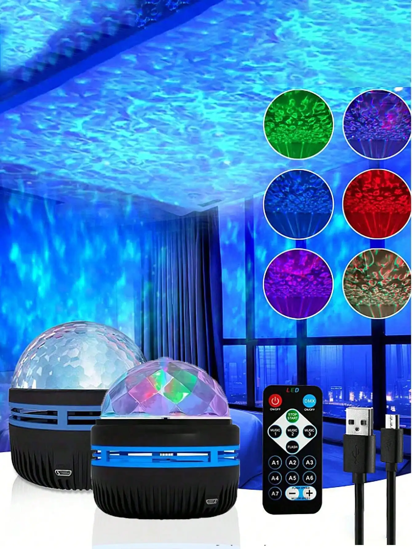 

Small Magic Ball Lamp Full Of Starry Sky Projection Lamp Bedside Atmosphere Christmas Gift USB Plug-in Small Light