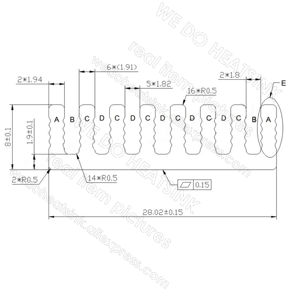 Aleta de refrigerador de conductividad del disipador de calor, 28x28x8mm con cinta térmica, módulo de refrigeración de aluminio para Transistor IC Semiconductor