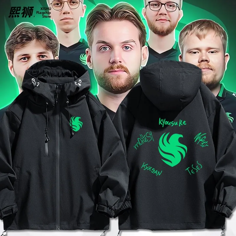 

Csgo2 Game Falcon Team Niko Signature Jacket Men's Spring Autumn Winter Jacket Loose Fit Anti-Wrinkle Polyester Fiber Hooded