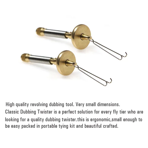 Imagen 2 del producto Vtwins latón Premium doblaje Twister herramienta de doblaje giratoria de alta calidad Kit de atado de moscas portátil aparejos de Pesca con mosca herramienta de Pesca