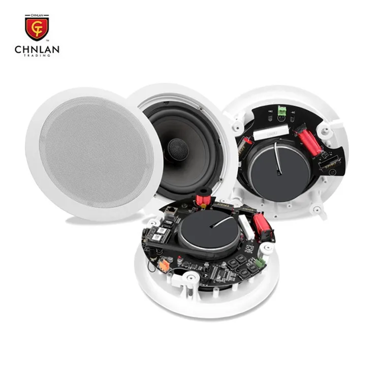 Chnlan CS386 Hotel Home Theatre HIFI Sound Frameless 2-Way Active RJ45 IP APP Wireless Bluetooths WIFI Ceiling Speaker