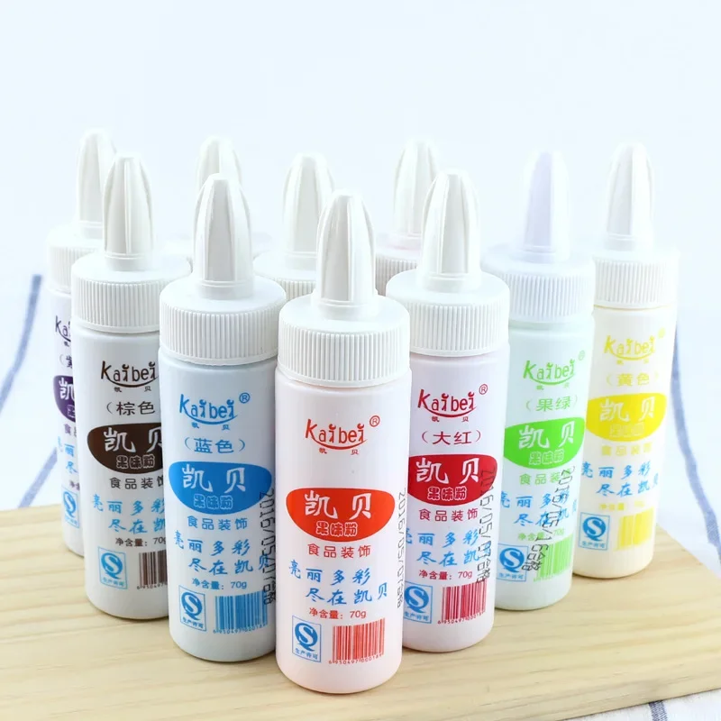 8 botellas/juego de polvo decorativo para hornear pasteles de Color, 70 g/botella, accesorios para hornear