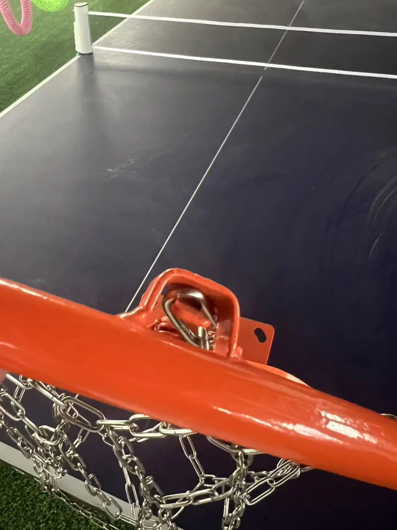 실내 및 실외용 스테인리스 스틸 직조 체인 중량급 표준 농구 네트