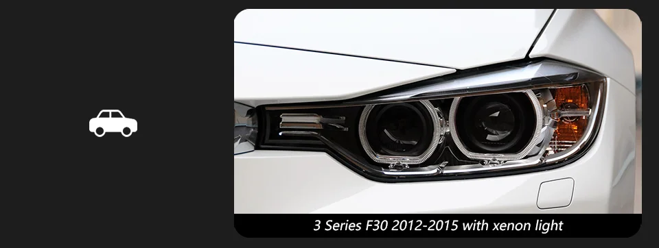 AKD Car Lights for BMW F30 LED Headlight Projector Lens 2012-2019 F31 F35 3 Series 320i 325i DRL AngelEye Automotive Accessories
