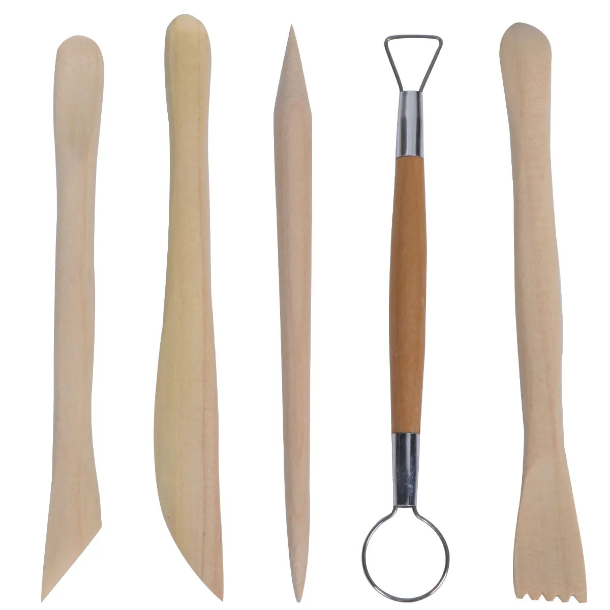 5pcs Plastic Clay Tools Sculpting Carving Pottery Tool Kit For Ceramics Modeling Smoothing Shaping Lightweight Durable Food