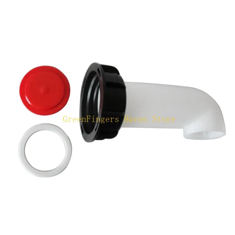 F68D 2Pcs IBC Extension Drain Spouts Hose IBC Adapters Caps Valves Connector