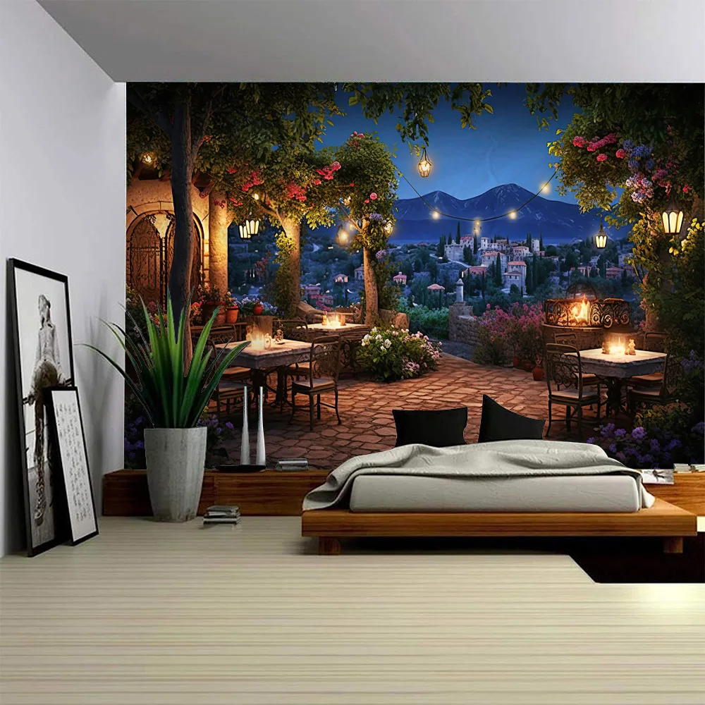 

Nordic tapestry psychedelic fabric background wall set living room bedroom wall hanging background cloth home decoration blanket