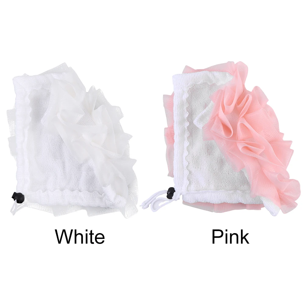 Spugna da bagno 2 in 1 con coulisse Set di salviette per doccia in luffa da bagno morbida per donne e uomini