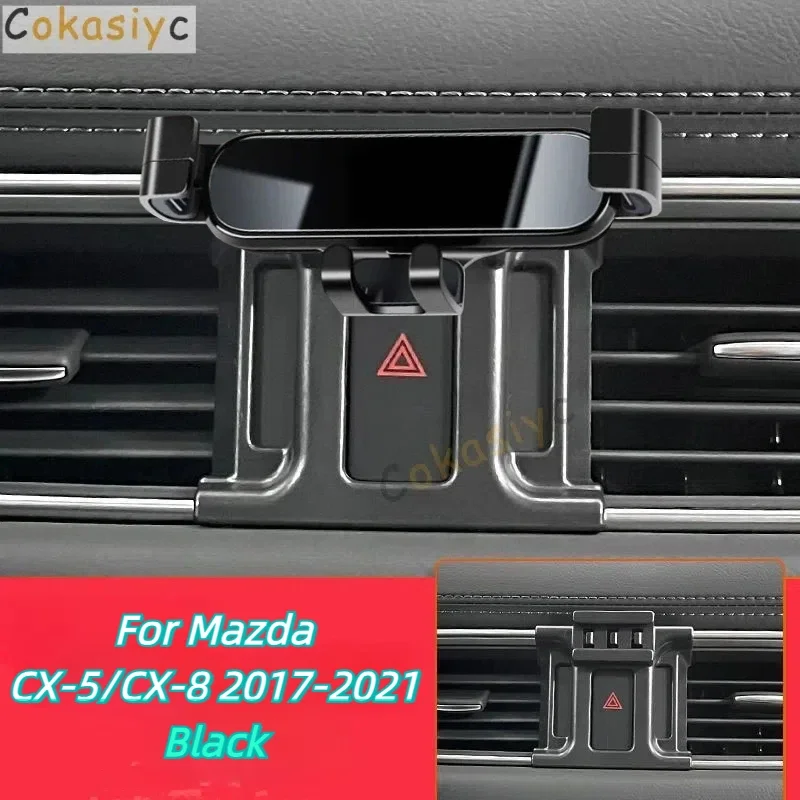 

Car Mobile Phone Holder for Mazda CX-5 CX-8 CX8 CX5 2021 2017 Raptor Mounts Bracket GPS Stand Rotatable Support Accessories