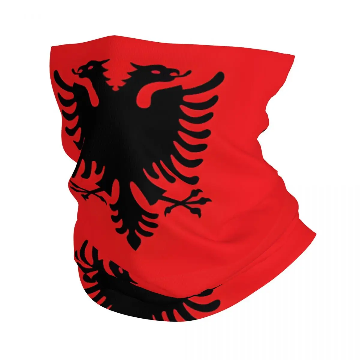 The Flag Of Albania Bath Mat Bandana Neck Gaiter Printed Balaclavas Wrap Scarf Multifunctional Cycling Running for Men Adult