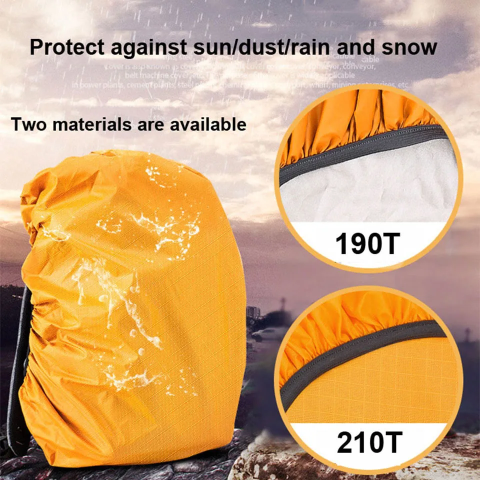 KoKossi アウトドアスポーツレインカバー 25-60L 防水バックパックレインカバーサイクリングバックパック登山キャンプダストカバー