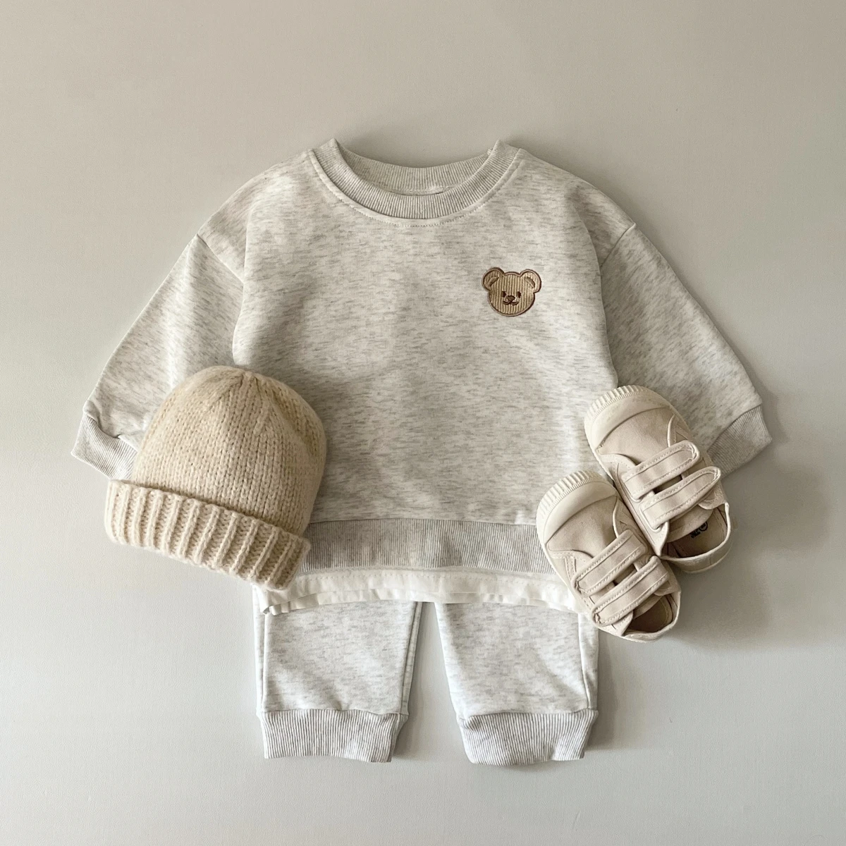 Baby Boys Girls Set Little Bear Embroidery Tops Coat + Pants Suit Clothes 2PCS Newborn Spring Autumn Sets for Children