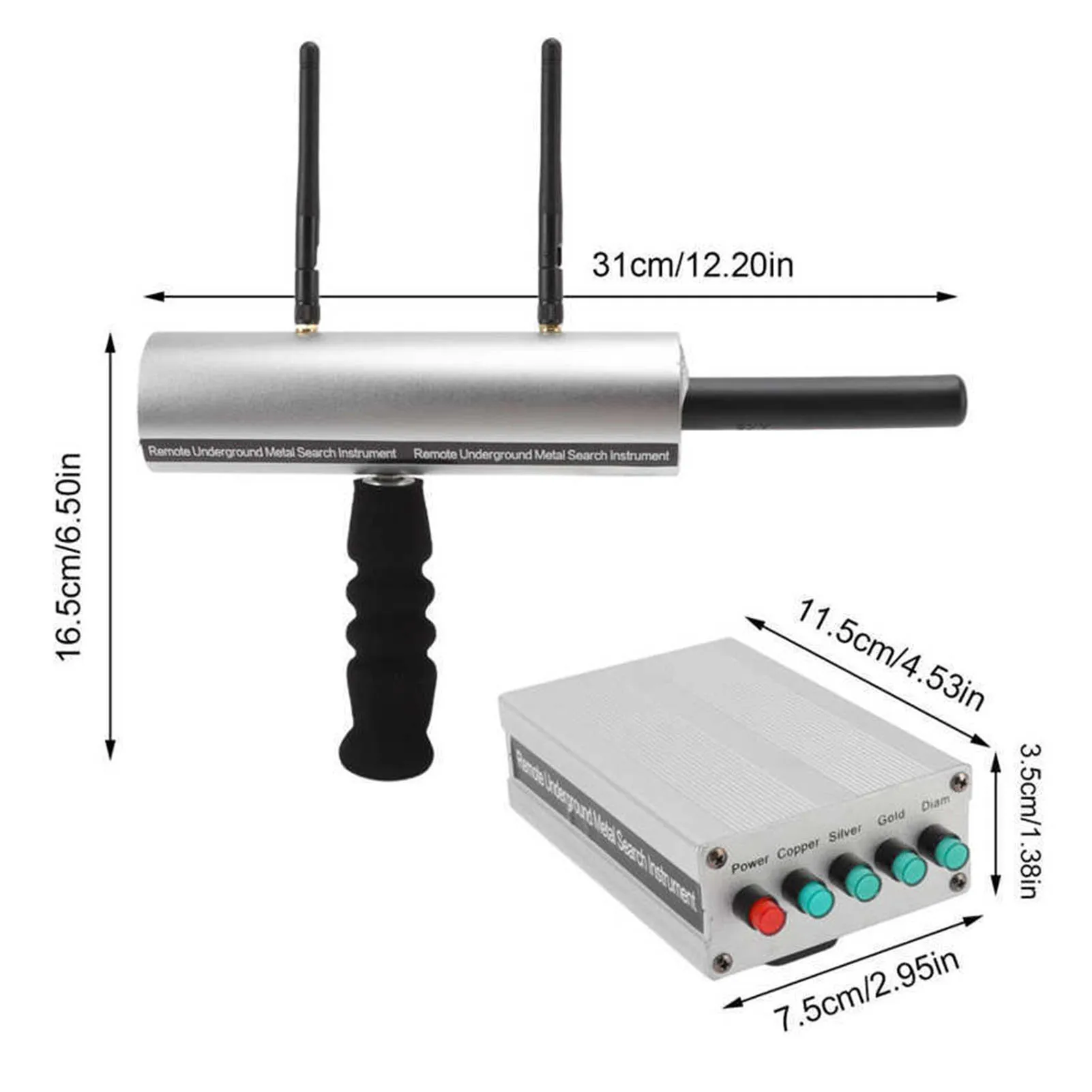 Metal Detector 1000 Range 20m Depth Professional Treasure Finder Gold Silver Copper Locator Scanne