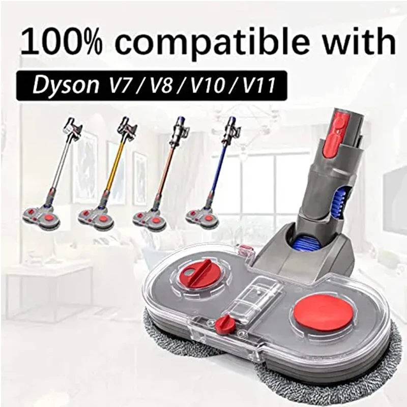 Floor drag suction head For Dyson V7 V8 V10 V11 V15 Vacuum Cleaner Electric Mop Head Rag Cloth With Water Reservoir Attachment