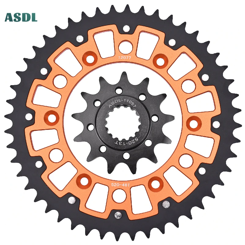 520 48T 13T Motor Steel Aluminum Composite Front Rear Sprocket Kits For KT/M 125 EXC LC2 150 250 SX 250 450 SX-F XC-F 500 EXC-F