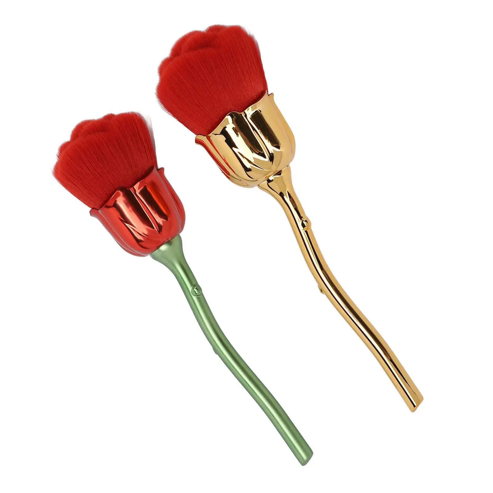 Brosse de nettoyage d'ongles Rose polyvalente, brosse épaisse de dépoussiérage avec poignée ergonomique élastique pour Nail Art