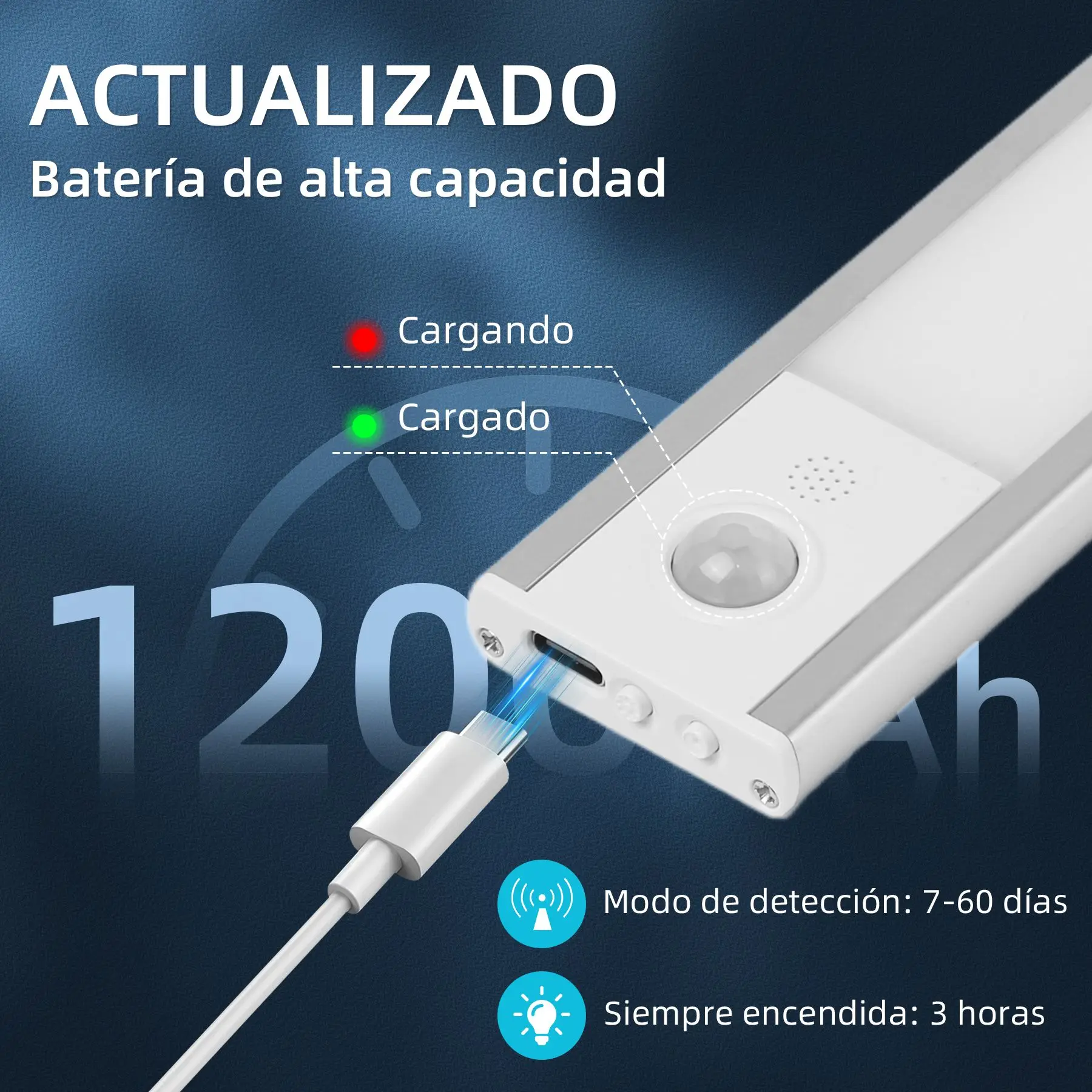 LED Motion Sensor Cabinet Light with USB Plug