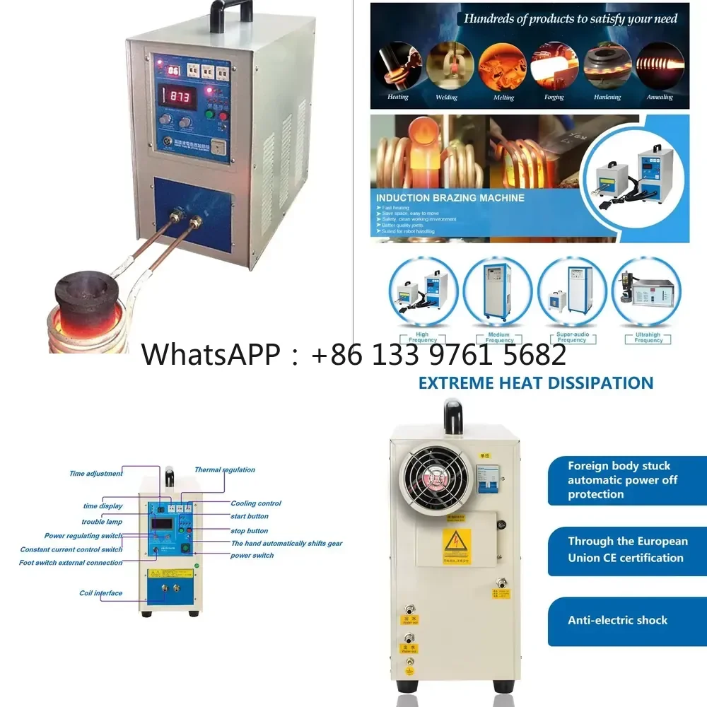 WSQ HCX 15KW Induction Heater for Tool Brazing with Customizable Induction Coils Series Resonant Circuit