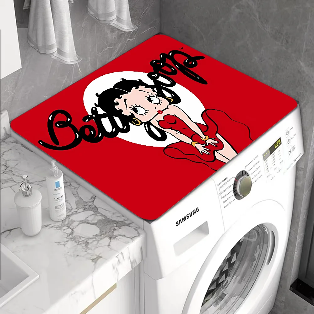 B-Bettys Boops Anime Super Absorbent Coffee Mat Dish Draining Mat Large Kitchen Drying Mat Quick Dry Bathroom Drain Pad Kitchen