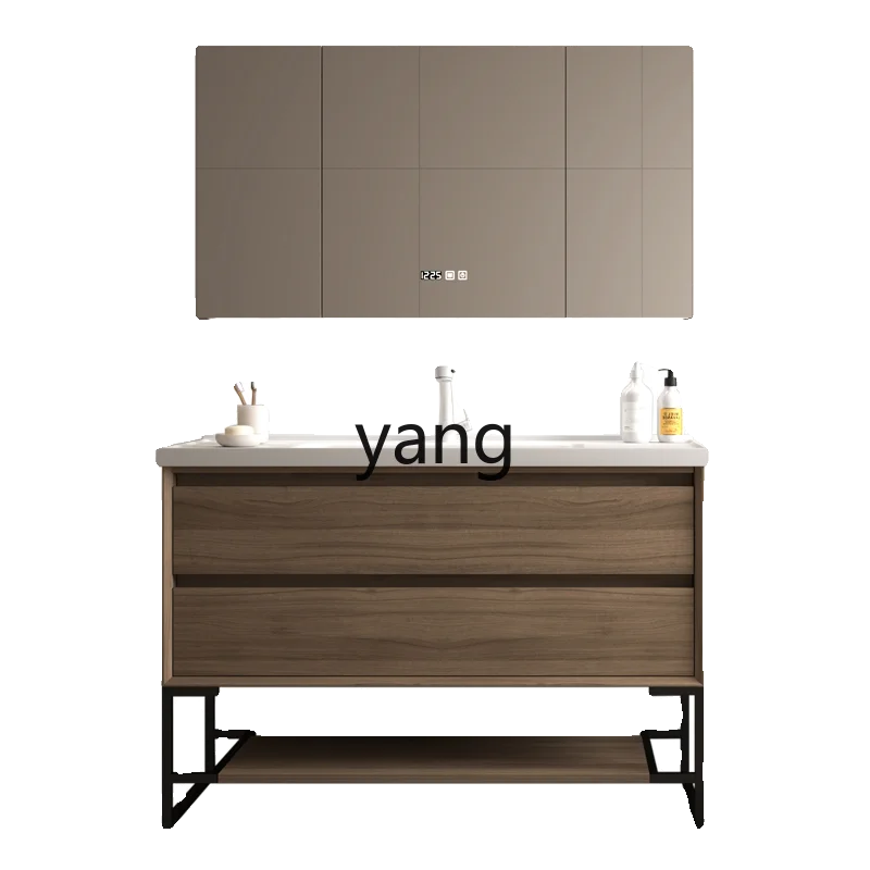 

LMM Ceramic Integrated Basin Bathroom Wash Basin Sink Vanity Basin Cabinet
