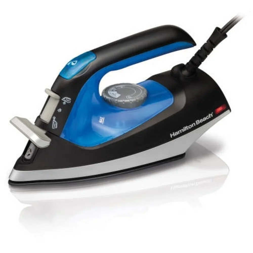2 in 1 Iron Steamer Compact Lightweight Nonstick Soleplate Easy Slide Lever 1200W with Wide Nozzle Quick Wrinkle Removal