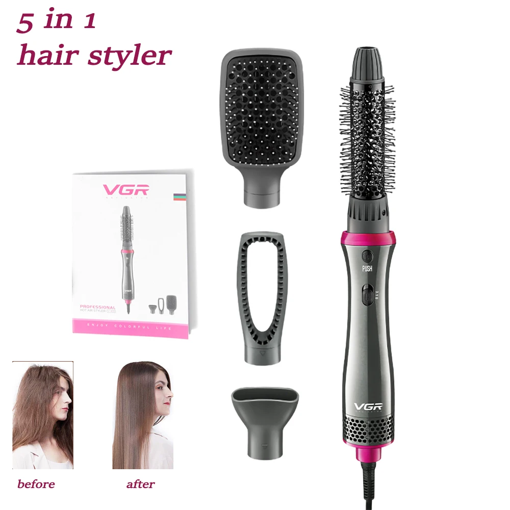 Electric Hot Air Comb Negative Ion Hair Dryer Multifunctional Straightening Brush Electric Straightening Comb Detachable Brush