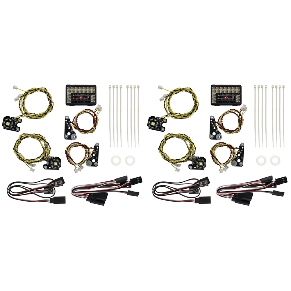 A04F-2X Per TRX4 RC Auto Anteriore Posteriore Luci A LED + IC Gruppo Lampada Faro Kit Per 1/10 RC Crawler Traxxas TRX-4 Defender