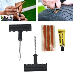 Carro Tubeless pneu punção reparação agulha Kit, Patch Fix ferramentas, venda quente, 1 conjunto