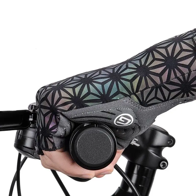 GIYO New Bicycle Riding Gloves Cool Mountain Road Bike Full and Half Finger Dazzling Color Changing Short Finger Gloves Parts