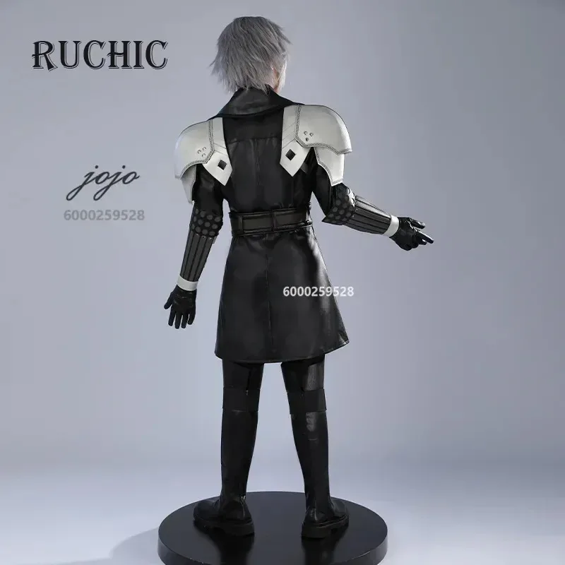 Игра FF7 Sephiroth Косплей Костюм Для Взрослых Черный Наряд Хэллоуин Вечеринка Аниме Одежда Обувь Ролевые Игры Comic Con