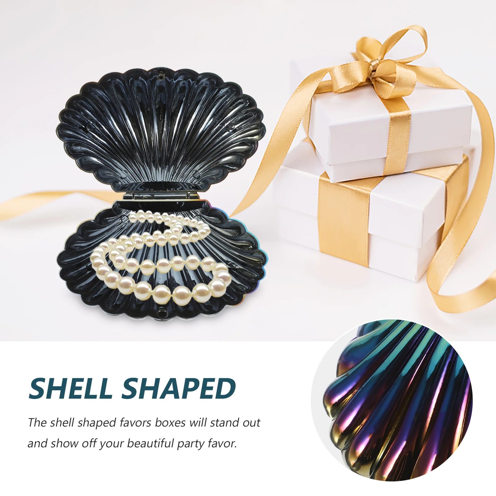 10 Pcs Sea ​​shell Candy Box Bride Shirt Boxes for Presents Shells Pp Packaging Table Containers