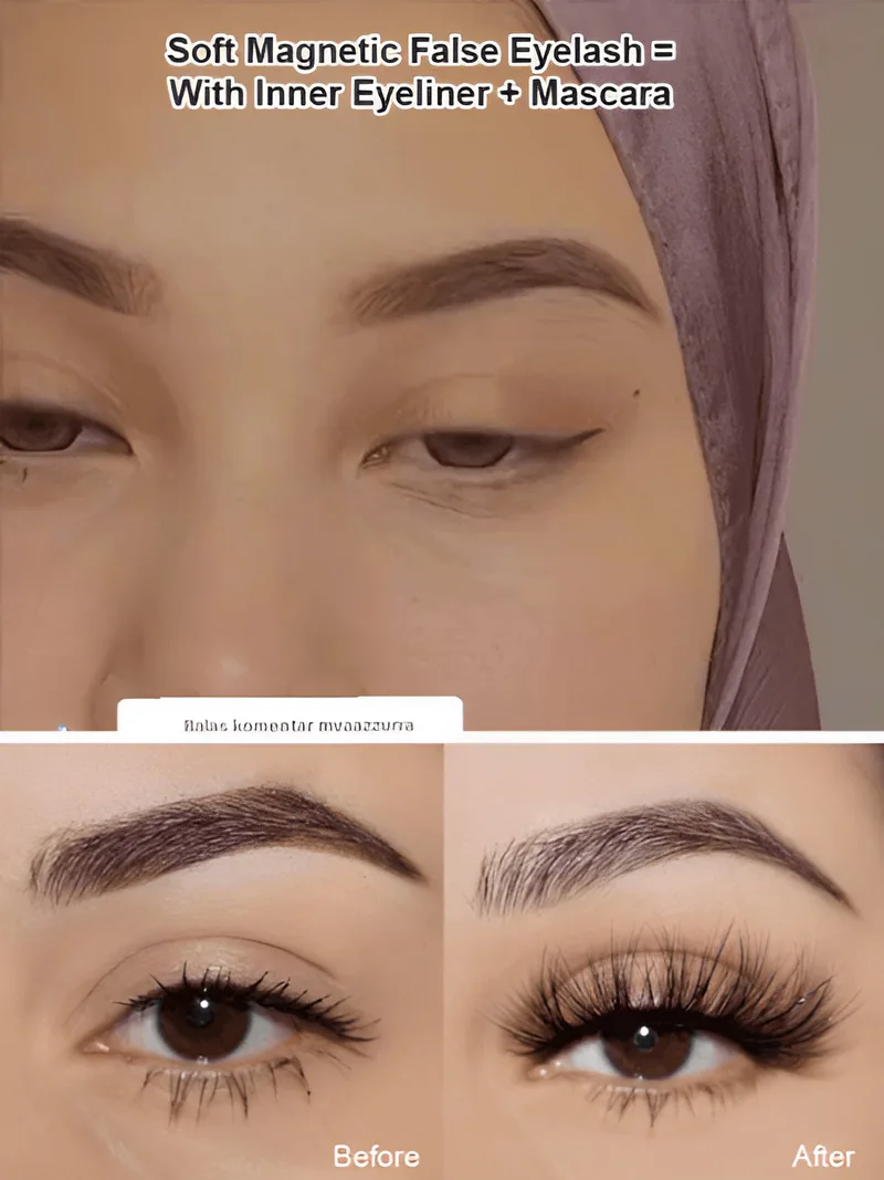 ✨ مجموعة رموش مغناطيسية طبيعية رموش صناعية مغناطيسية طبيعية رموش مغناطيسية
