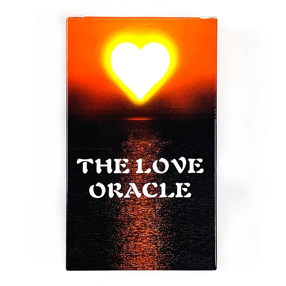 Cartes Oracle de l'amour, 54 cartes, design cœur au coucher du soleil, cartes Oracle pour les relations amoureuses, cartes de divination romantique pour couple, âme sœur
