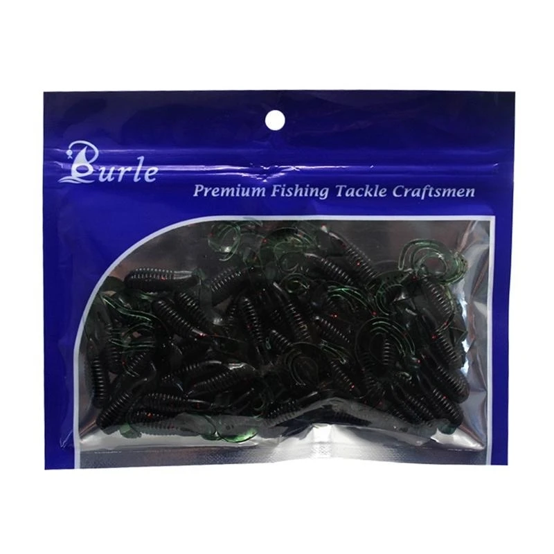 

50Pcs Fishing Basses Wavy Tail Luya Baits Suitable for Trout Salmon Redfishes Freshwater Saltwater Soft Lures Swimbaits