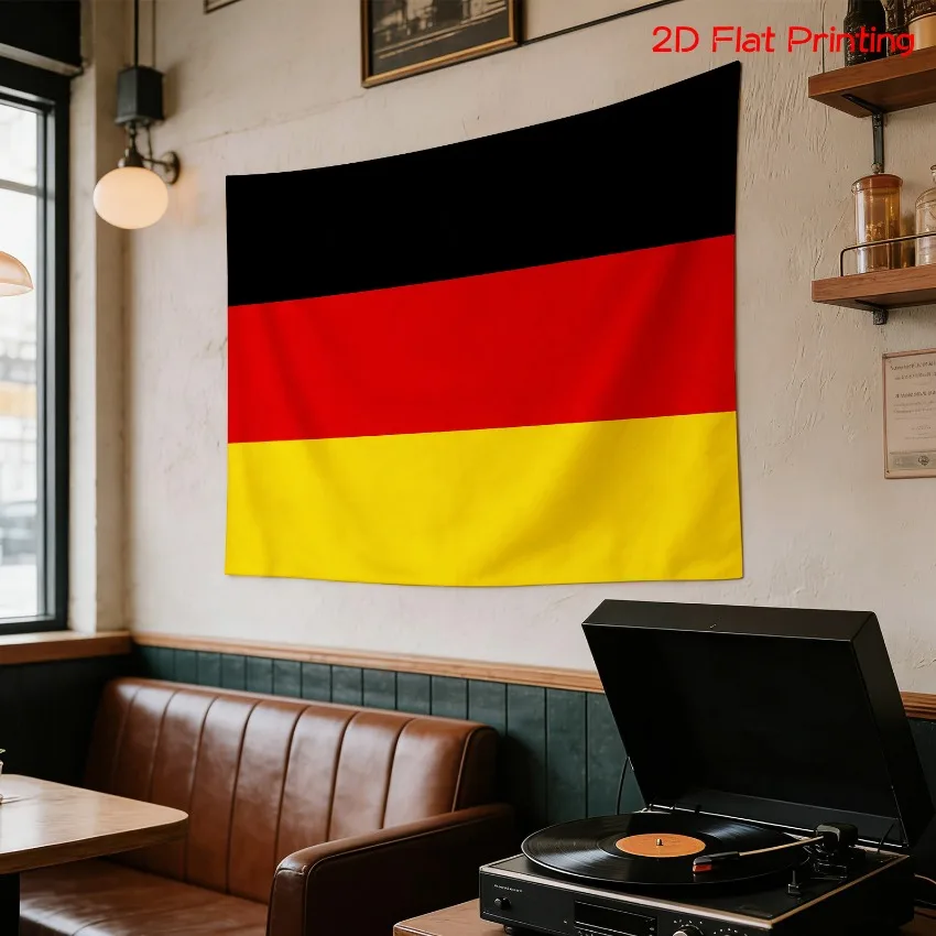 German Flag Tapestry Wall Hanging Polyester Fabric Poster Backdrop for Bedroom Living Room Party Decoration Photography Prop