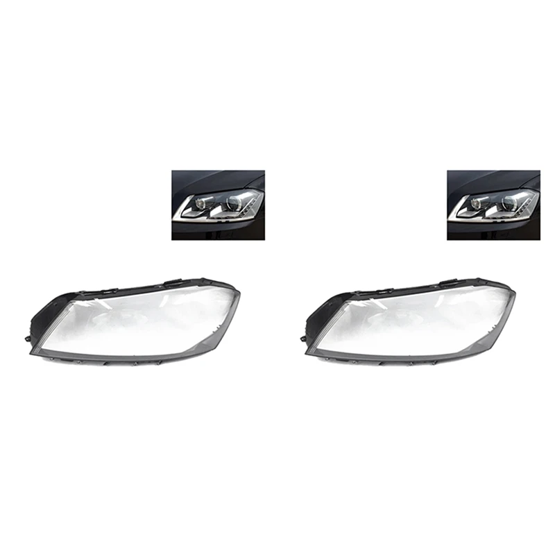 

2X Car Front Headlight Lens Cover Shell Lampshade For Passat B7 2011 2012 2013 2014 2015 Left