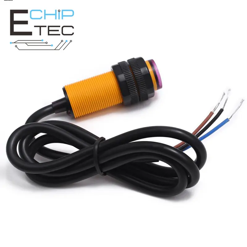 

FS Smart Car Robot E18-D80NK Infrared Obstacle Avoidance Photoelectric Sensor Proximity Switch 3-80cm Detection Range Adjustable