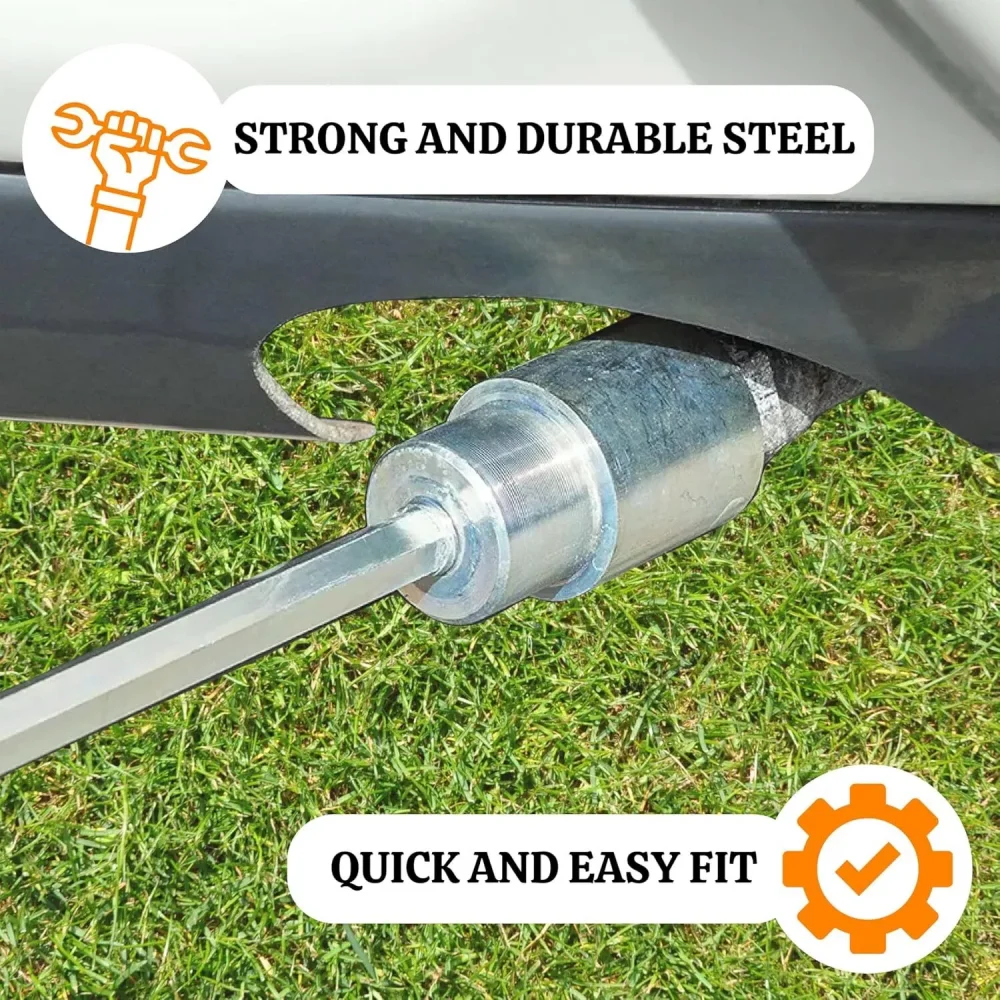 

1PC 15cm Corner Steady Caravan Leg Winder Drill Extension Jack Socket 19mm Adapter For Caravan Motorcycle Body Repair Tool Part