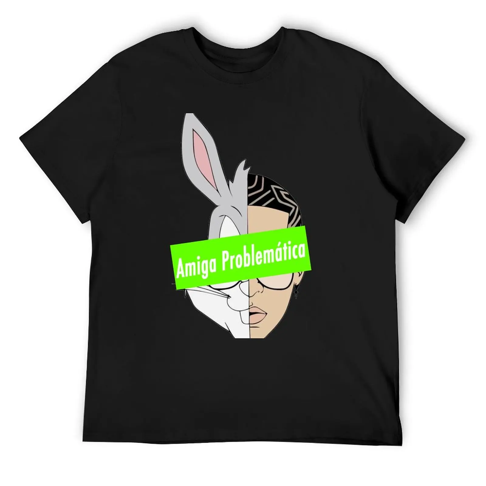 

Amiga Problematica Bad Bunny yo perreo sola yhlqmdlg red box logo fan art mask, poster, tapestry, canvas tribute T-Shirt