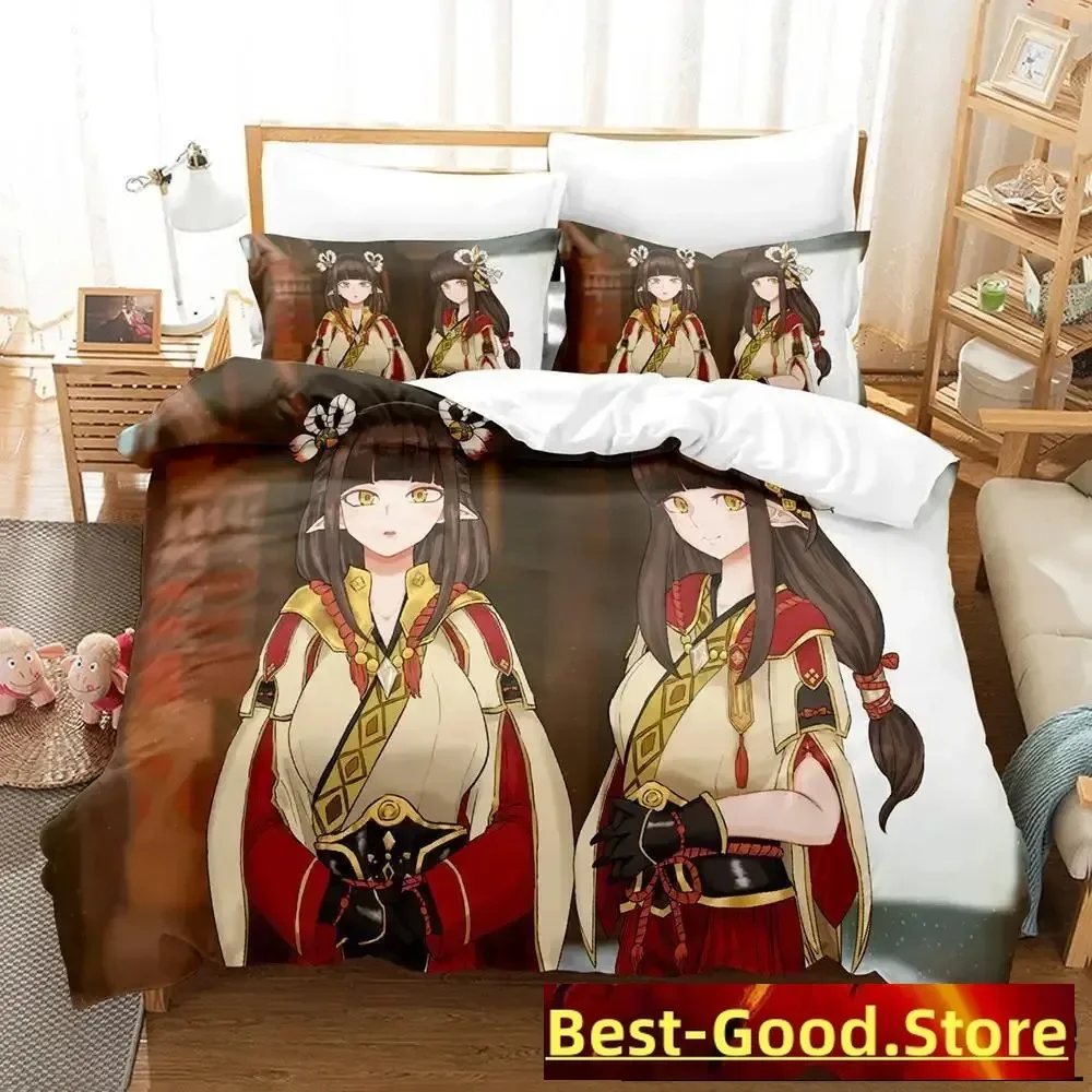 Hinoa Minoto Bedding Set Single Twin Full Queen King Size Bed Set Adult Kid Bedroom Duvetcover Sets 3D Print Anime Bed Sheet Set