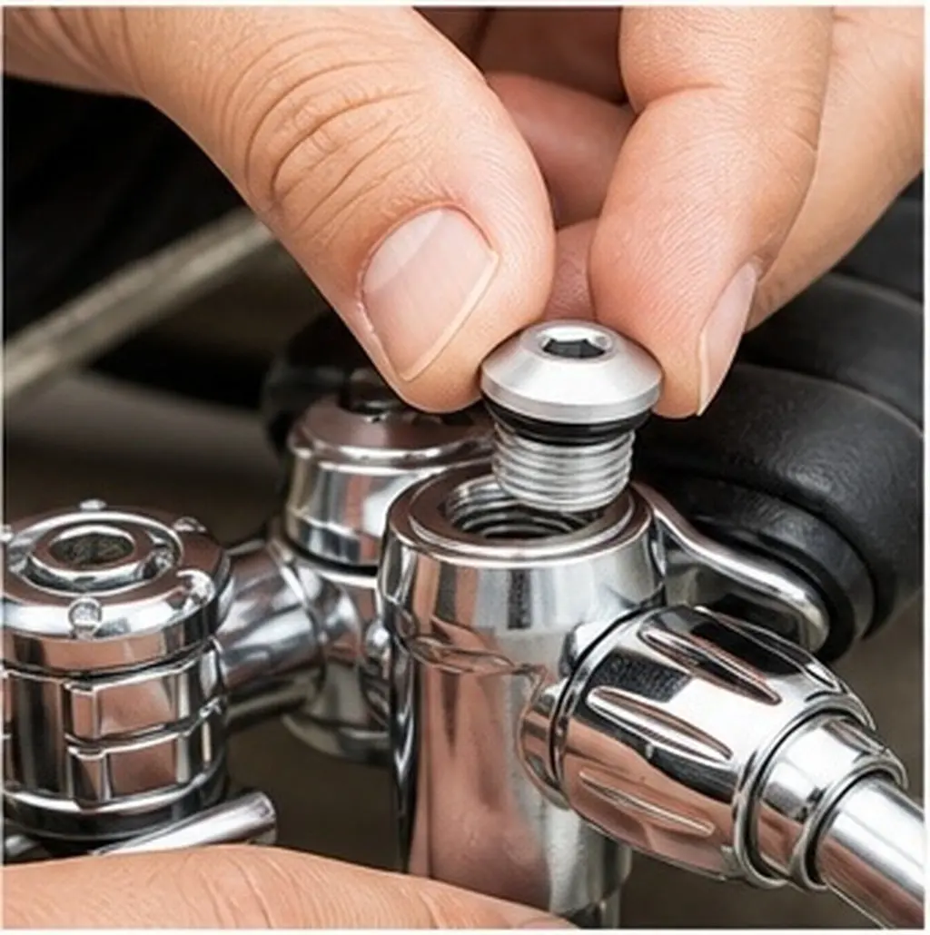 2Pcs Scuba Regulator Low Pressure Port Plug First Stage Sealing Screw Industrial Threaded Dive Equipment Plug Port Sealing Screw