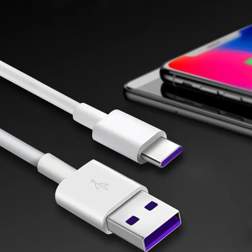 Kabel USB Typ C do szybkiego ładowania 5A, 0,3 metra, kabel do transmisji danych USB do HUAWEI Honor Redmi K40 K30 Note12 Xiaomi, kabel do szybkiego ładowania
