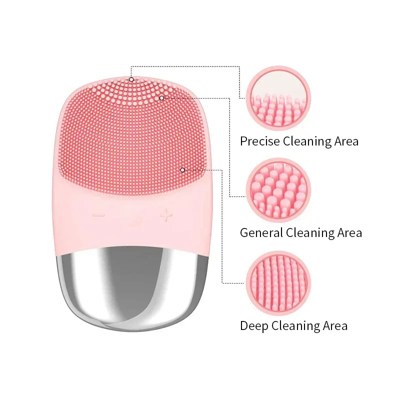 Face Cleansing Brush Silicone Electric Sonic Facial Cleaning Devcice Brush Waterproof Vibrating Massager Skin Scrubber Skin Care